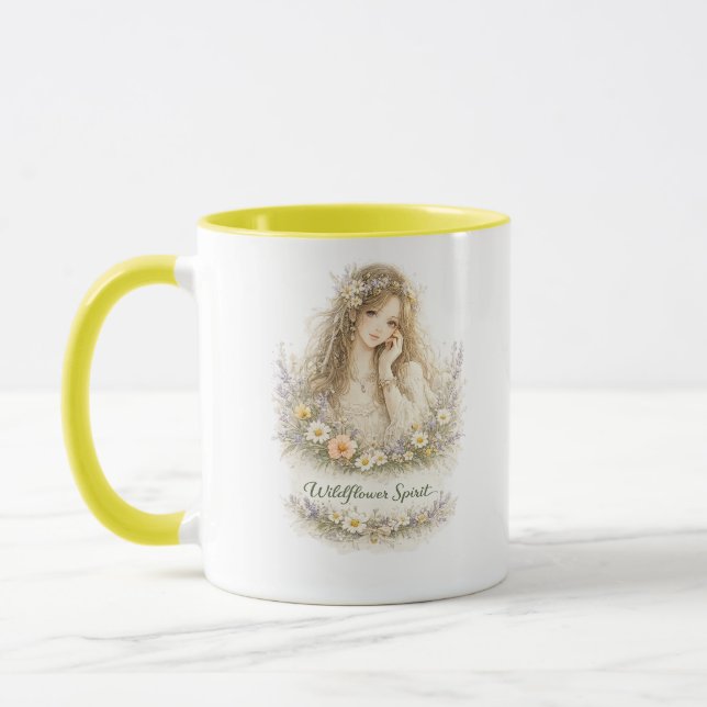 Wildflower Spirit Angel Mug (Left)