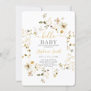 Wildflower Spring Baby Shower Invitation