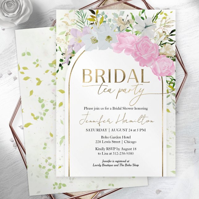 Wildflower Spring Bridal tea Party Bridal Shower Invitation (Creator Uploaded)