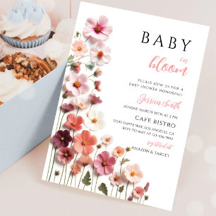 Wildflower Spring Floral Baby Shower Invitation