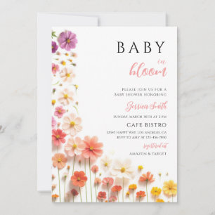 Wildflower Spring Floral Baby Shower Invitation