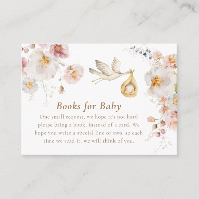 Wildflower Spring Garden Books Request Enclosure Card (Front)