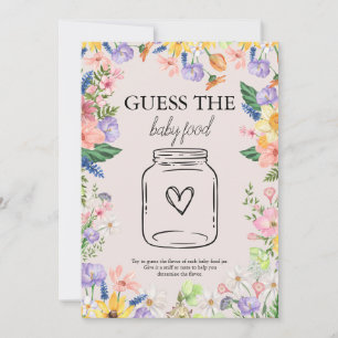 Wildflower Spring Guess the Baby Food Game Card