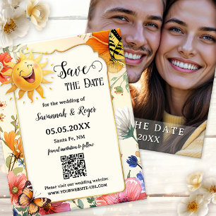 Wildflower Spring Photo Save the Date Announcement