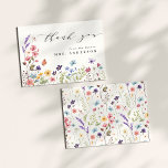 Wildflower Spring Summer Bridal Shower Thank You<br><div class="desc">An elegant wildflower spring summer floral themed thank you note cards for bridal shower.</div>