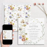 Wildflower Spring Summer Floral Watercolor Baptism Invitation<br><div class="desc">Bring a spring and summer celebration to life with this Wildflower Spring Summer Floral Baptism invitation! This invitation features beautiful soft wildflowers in an array of captivating colours. The delicate beauty reflects the sweet innocence of a new life coming into being and is sure to leave everlasting memories for your...</div>