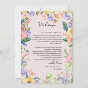 Wildflower Spring Welcome Letter & Timeline Card
