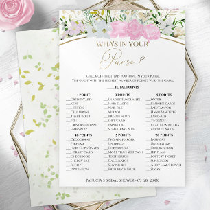 Wildflower Spring What's In Your Purse Game card