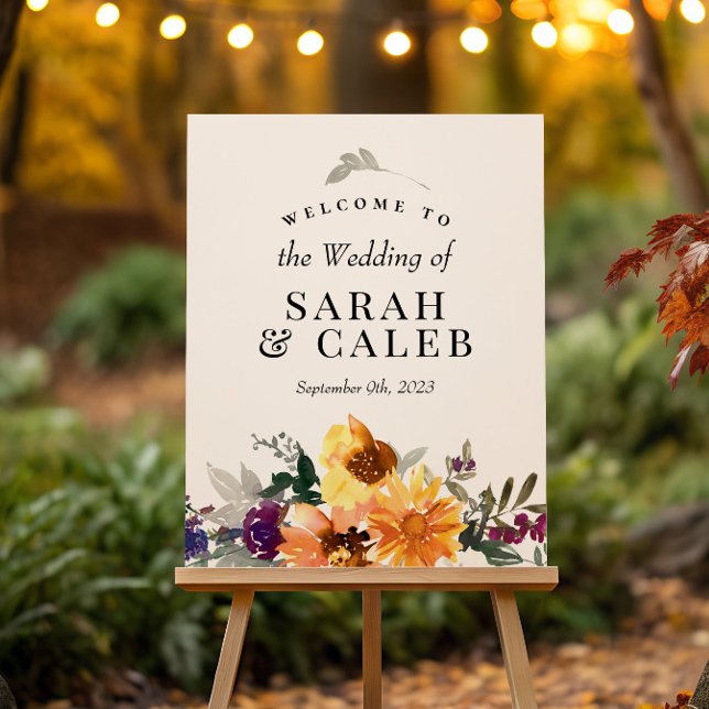 Wildflower Sunflower Wedding Welcome Sign (Creator Uploaded)