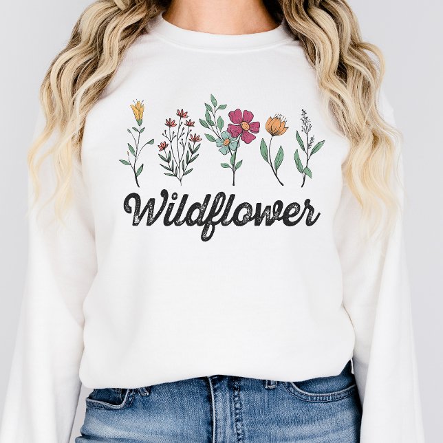 Wildflower Sweatshirt for Women Floral Print (Creator Uploaded)
