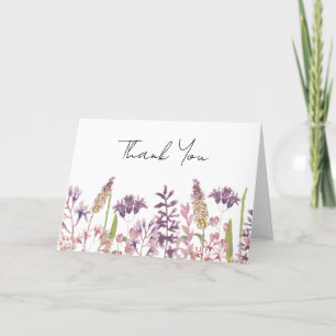 Wildflower Sympathy Funeral Thank You Card