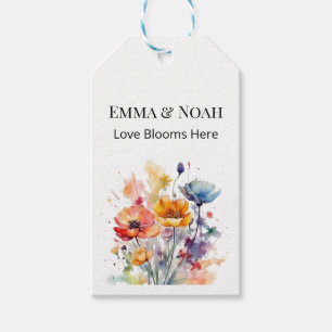 Wildflower Symphony: Colourful Spring Watercolor Gift Tags