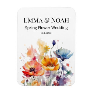 Wildflower Symphony: Colourful Spring Watercolor Magnet