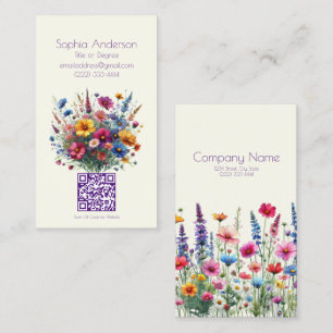 Wildflower Symphony-Cream-Business Cards