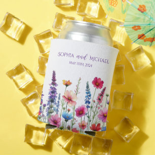 Wildflower Symphony-Wedding Can Cooler