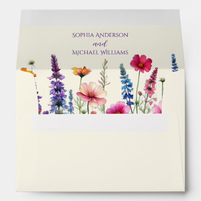 Wildflower Symphony Wedding- Envelope (Back (Bottom))