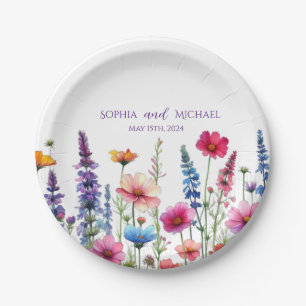 Wildflower Symphony-Wedding- Paper Plate
