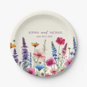 Wildflower Symphony-Wedding- Paper Plate