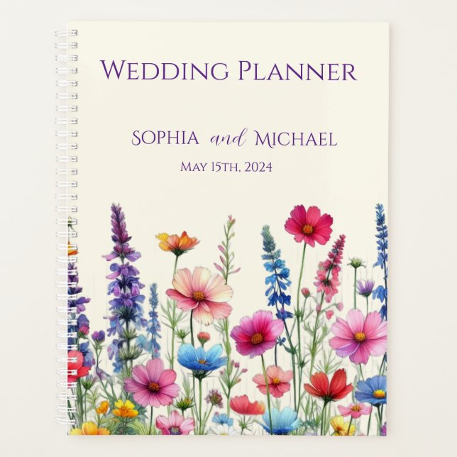 Wildflower Symphony-Wedding-Planner Planner (Front)