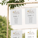 Wildflower Table Seating Chart Boho Modern Card<br><div class="desc">Wildflower Boho Chic Modern Whimsical Floral Wedding Table Number Seating Charts Card with Guest Names. All the texts are pre-arranged for you to personalise easily and quickly with your own details.</div>