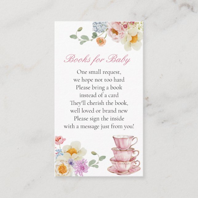 Wildflower Tea Baby Library Request Enclosure Card (Front)