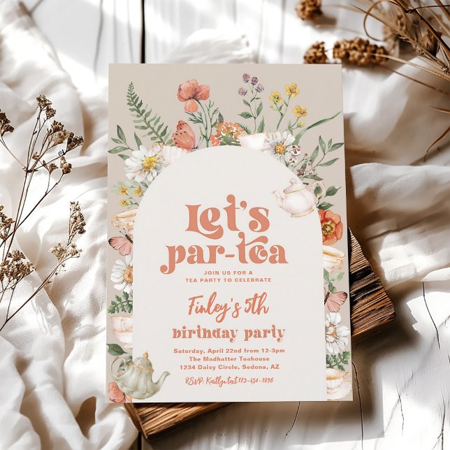 Wildflower Tea Party Birthday Invitation (Creator Uploaded)