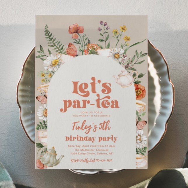 Wildflower Tea Party Birthday Invitation (Creator Uploaded)