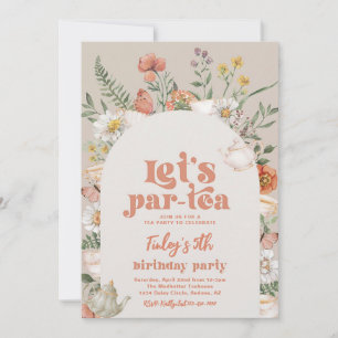 Wildflower Tea Party Birthday Invitation