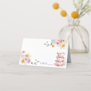 Wildflower Tea Party Name Place Cards