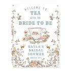 Wildflower Tea Party Shower Welcome