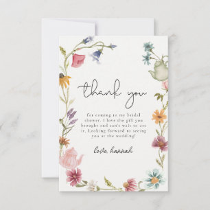Wildflower Tea Party Thank You Card