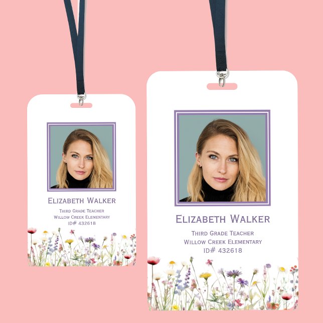 Wildflower Teacher Employee ID Badge (Wildflower Employee Badge)