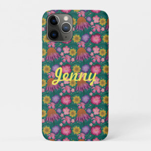 Wildflower Teal Floral Personalised Case-Mate iPhone Case