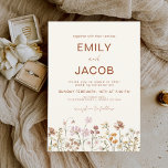 Wildflower Terracotta Botanical Wedding Invitation<br><div class="desc">Set the tone for your wildflower Terracotta botanical wedding with enchanting invitation suites. The perfect way to announce your big day to your friends and family, these invitations will give your guests a sneak peek of the botanical beauty that awaits them. The invitation suite should reflect the beauty of the...</div>