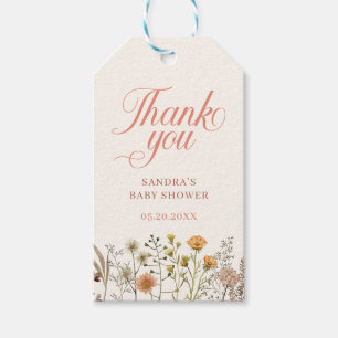 Wildflower Thank You Baby Shower Gift Tags