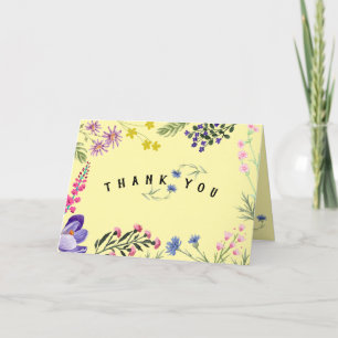 Wildflower Thank You Card