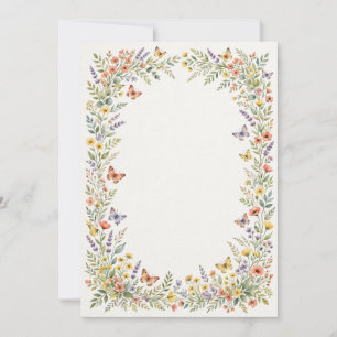 Wildflower Thank You Card Butterflies