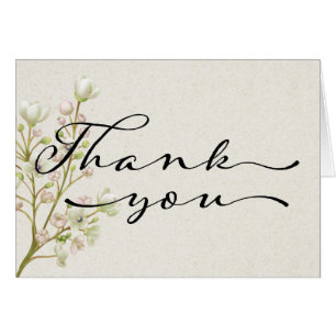 Wildflower Thank You Card with Babies Breath