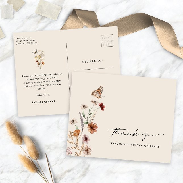 Wildflower Thank You Postcard (Wildflower Thank You Postcard
)