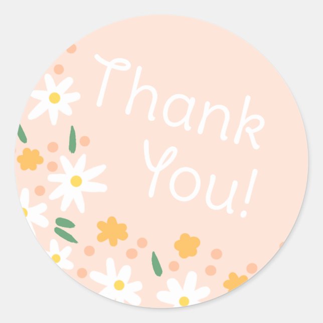 Wildflower Thank You Sticker (Front)
