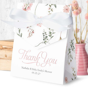 Wildflower themed elegant baby shower favour box