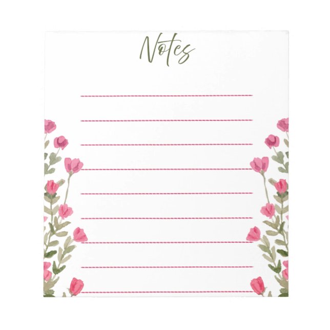 Wildflower Thoughts Notepad (Front)