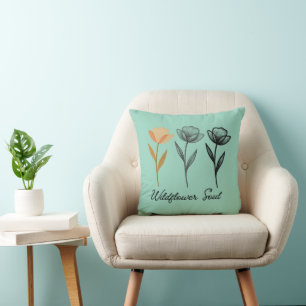 Wildflower trendy Design Cushion