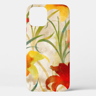 Wildflower tulip flower pattern in a watercolor st iPhone 12 case