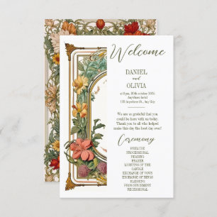 Wildflower Victorian Ornate Border Weddin Programs