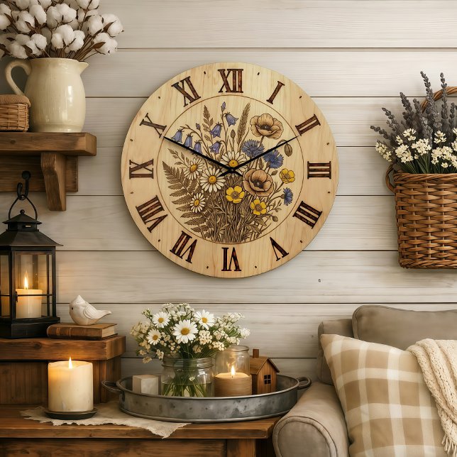 Wildflower Wall Clock (Creator Uploaded)