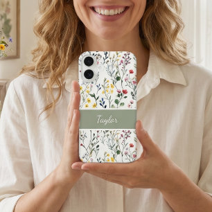 Wildflower Watercolor Botanical Name  iPhone 16 Case