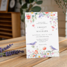 Wildflower Watercolor Botanical Spring Wedding