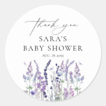 Wildflower Watercolor Floral Baby Shower