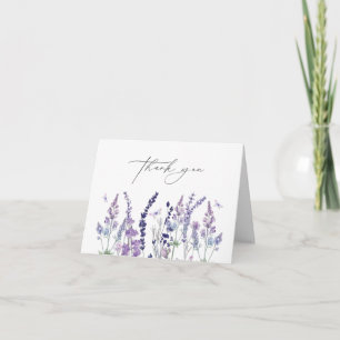 Wildflower Watercolor Floral Bridal Shower Thank You Card